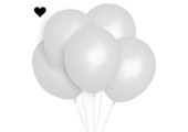 Ballonnen wit metallic 30 cm (10st)