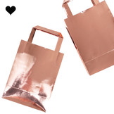 Uitdeelzakjes roségoud (5 st) Ginger Ray