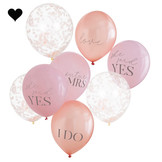 Ballonnen mix Blush Hen (8st) Ginger Ray