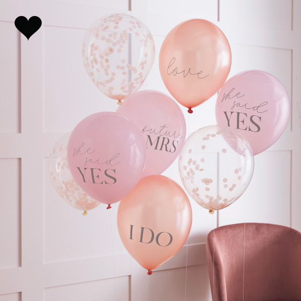 Ballonnen mix Blush Hen (8st) Ginger Ray