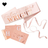 Sjerp Future Mrs met letter stickers Blush Hen Ginger Ray