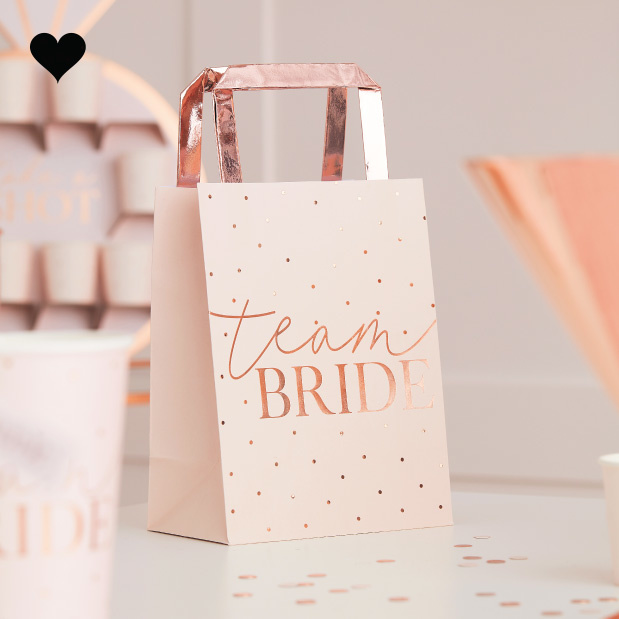 Tasjes Team Bride Blush Hen (5st) Ginger Ray
