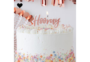 Kaarsje Hooray roségoud Ginger Ray