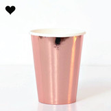 Papieren bekers roségoud (6st)