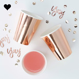 Papieren bekers roségoud (6st)