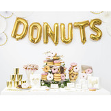 Letter en cijfer folieballonnen goud 35 cm