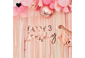 Happy Birthday slinger roségoud customise Ginger Ray