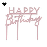 Taarttopper Happy Birthday acryl roze Mix it Up Ginger Ray