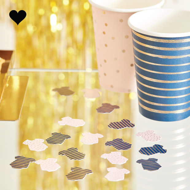 Tafelconfetti rompers Gender Reveal Ginger Ray