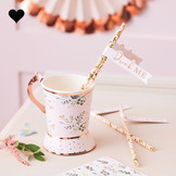 Papieren rietjes met vlag Let's Partea (20st) Ginger Ray