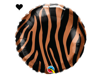 Folieballon tijger print (46cm) Qualatex
