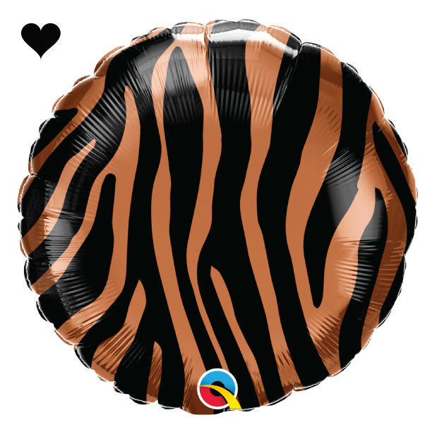 Folieballon tijger print (46cm) Qualatex