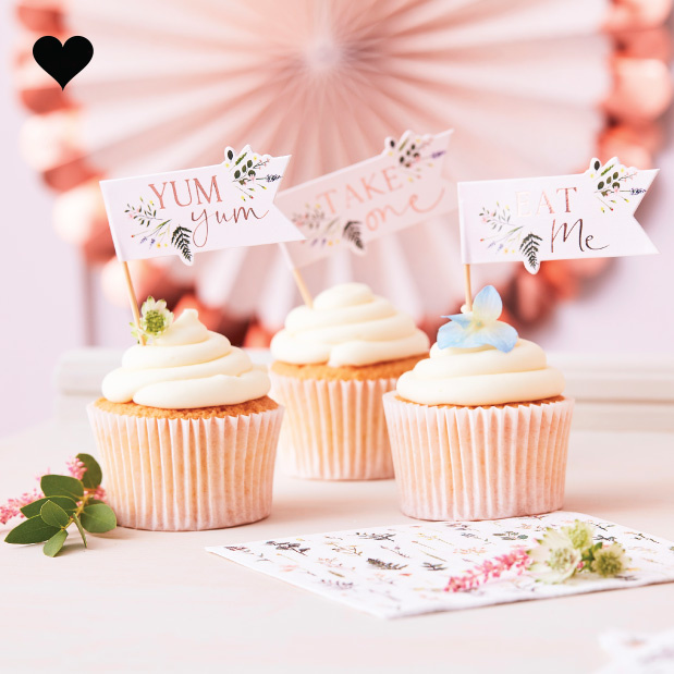 Cupcake toppers Let's Partea (12st) Ginger Ray