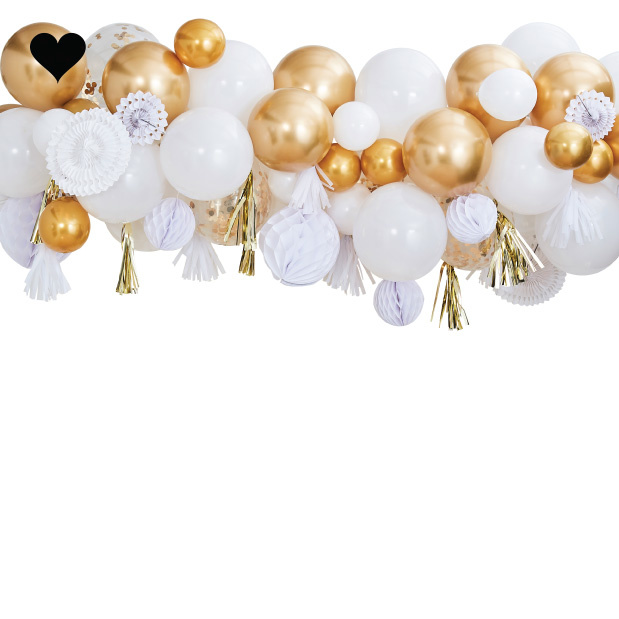 Ballonnenboog met goud decoratie Mix It Up Ginger - & Jobjes