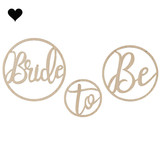 Houten hangers Bride To Be Botanical Hen (3st) Ginger Ray