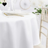Tafelkleed rond wit (300cm) White & Gold Collection