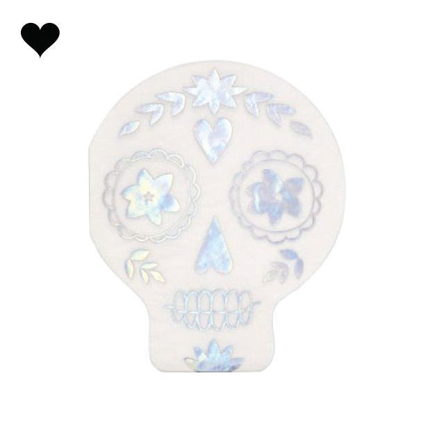 Servetten Sugar Skull holografisch (16st) Meri Meri