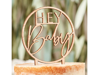 Taarttopper Hey Baby hout Ginger Ray