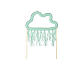 Taarttopper wolk mint katoen