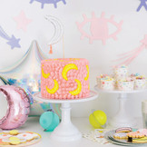 Taarttopper maan met koraal tassel