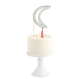 Taarttopper maan met koraal tassel