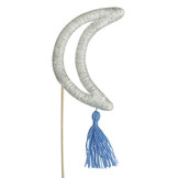 Taarttopper maan met blauwe tassel