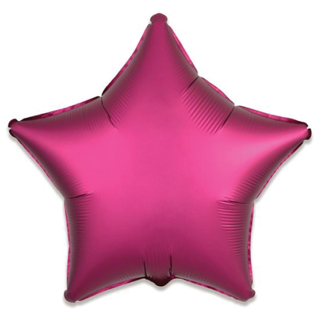 Folieballon satin luxe ster granaatappel (43 cm)