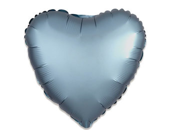 Folieballon satin luxe hart staalblauw (43 cm)