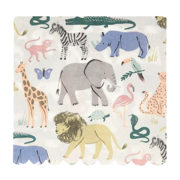 Servetten Safari Animal (20st) Meri Meri