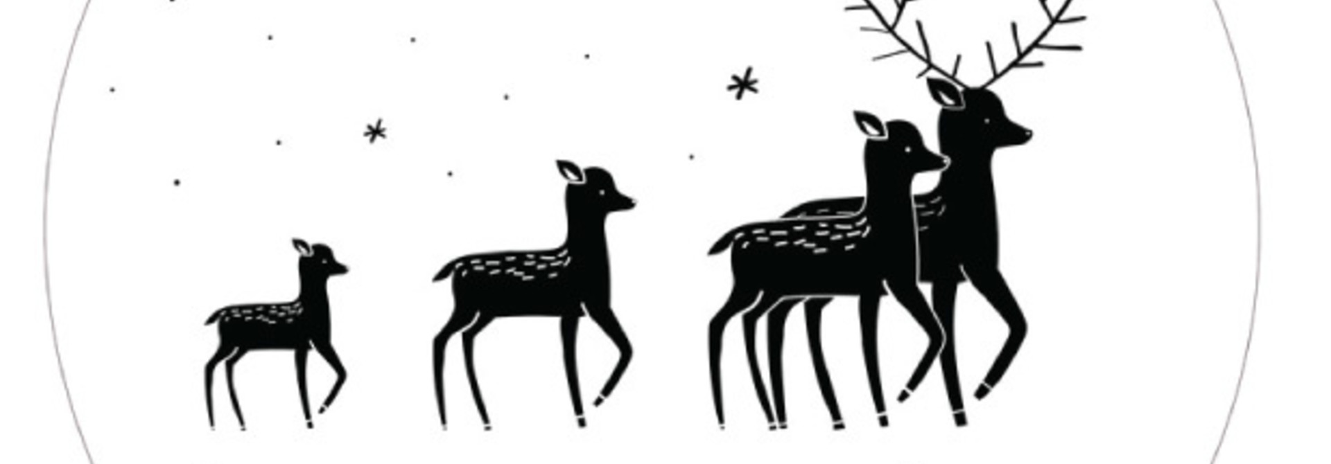 Muurcirkel Kerst herten