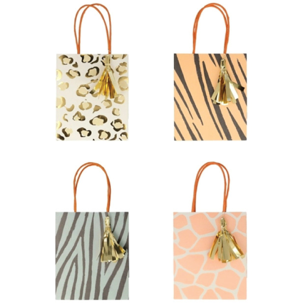 Tasjes Safari Animal print (8st) Meri Meri