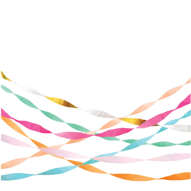 Streamers Bright (7st) Meri Meri