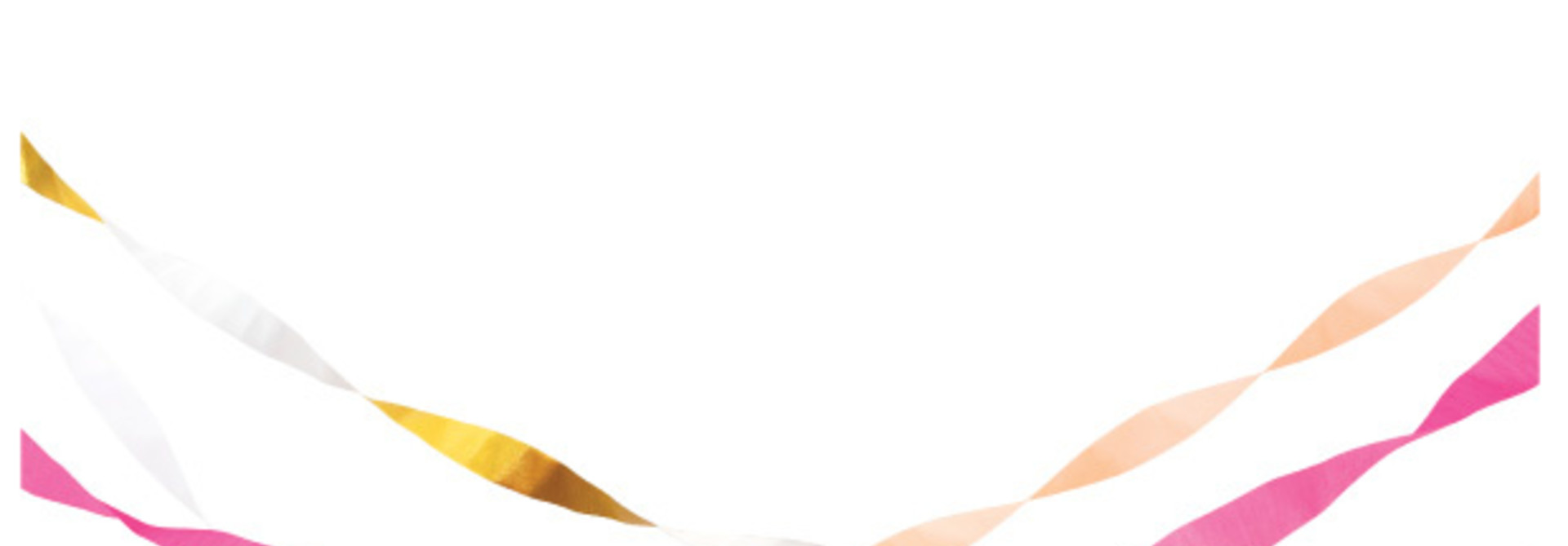 Streamers Pink & Gold (5st) Meri Meri