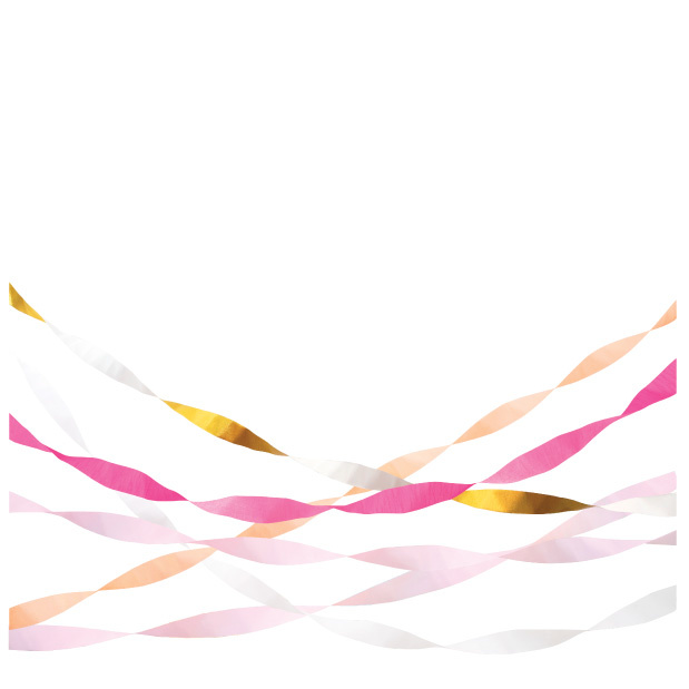 Streamers Pink & Gold (5st) Meri Meri