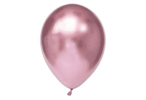 Chroom ballonnen roze (10st)