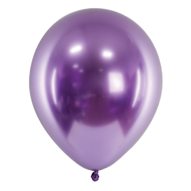 Chroom ballonnen paars(10st)