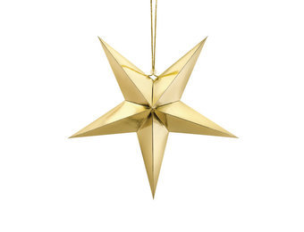 Papieren ster goud (45cm)