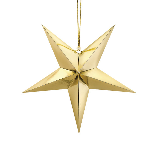 Papieren ster goud (45cm)