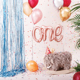 Folieballon ONE rosegoud (66cm)