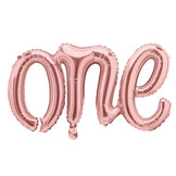 Folieballon ONE rosegoud (66cm)