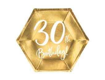 Borden 30th Birthday goud (6st)