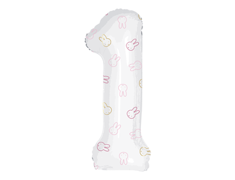 Cijferballon 1 Nijntje First Birthday Roze (106cm) - Nijntje Feestartikelen