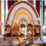 Centerpiece Rainbow Love roze-goud