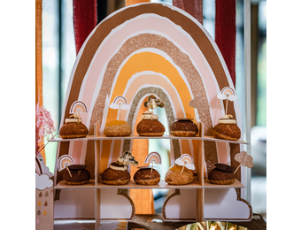 Centerpiece Rainbow Love roze-goud