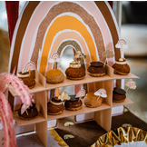 Centerpiece Rainbow Love roze-goud