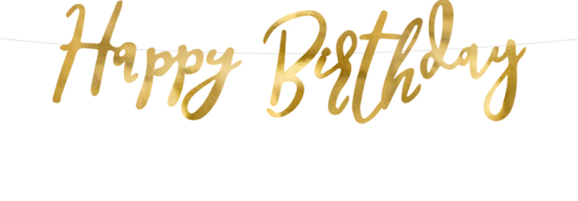 Happy birthday gouden slinger