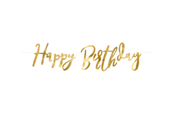 Happy birthday gouden slinger