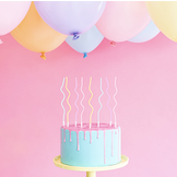 Taartkaarsen twisted pastel (8st)