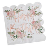 Servetten Happy Birthday Ditsy Floral (16st) Ginger Ray