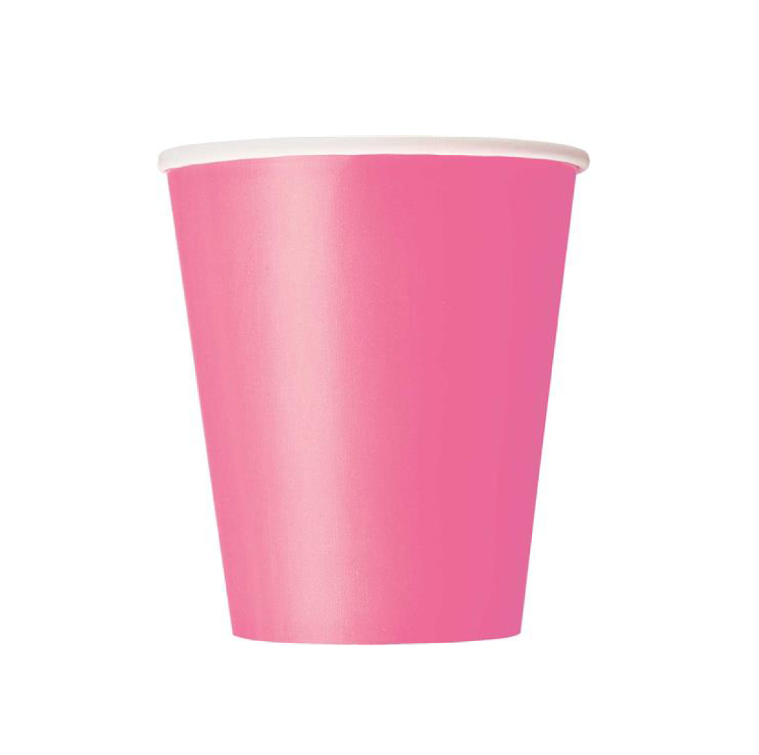Papieren bekers fuchsia (14st)